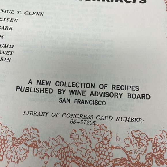 Vintage 1965 Adventures in Wine Cookery by California Winemakers - Picture 6 of 16